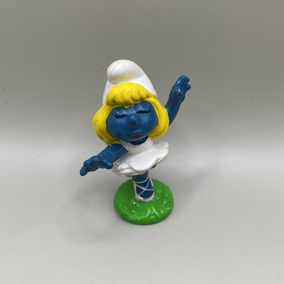 schleich Other - Vtg Ballerina Smurfette Smurf 2 Inch PVC Figure 1978 Schleich Peyo‎
